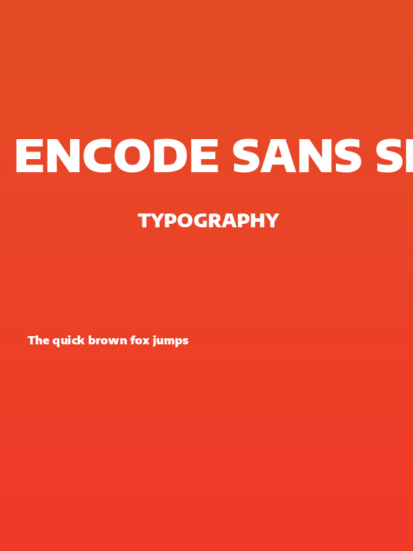 Encode Sans Semi Expanded Black Poster