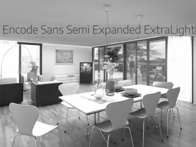 Encode Sans Semi Expanded ExtraLight Font examples