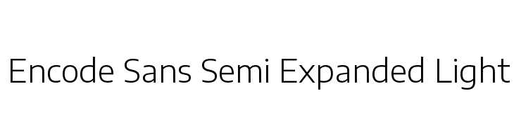 Encode Sans Semi Expanded Light  免费字体下载