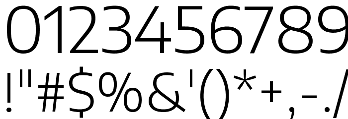 Encode Sans Semi Expanded Light Font OTHER CHARS