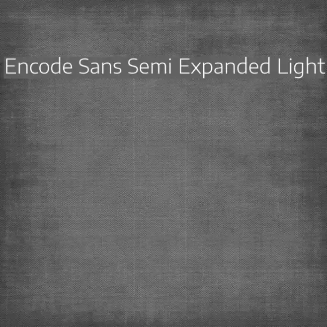 Encode Sans Semi Expanded Light Font examples