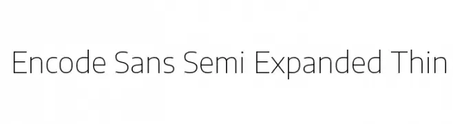 Encode Sans Semi Expanded Thin  لخطوط تنزيل