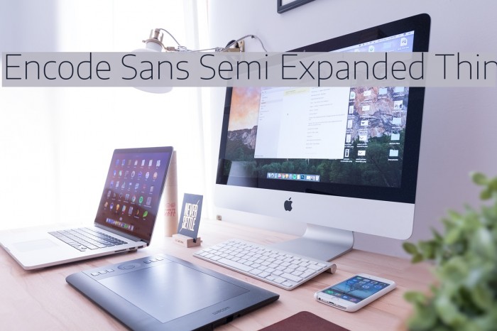 Encode Sans Semi Expanded Thin Font examples