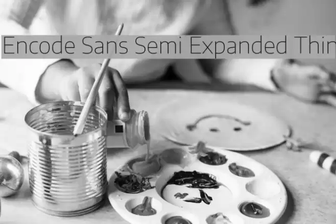 Encode Sans Semi Expanded Thin Font examples
