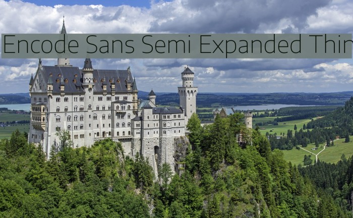 Encode Sans Semi Expanded Thin Font examples