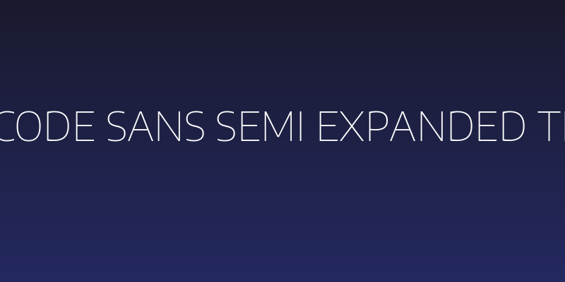 Encode Sans Semi Expanded Thin Social Header
