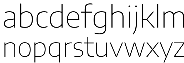 Encode Sans Semi Expanded Thin Font LOWERCASE