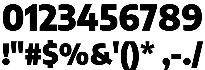 Encode Sans SemiCondensed Black Font OTHER CHARS