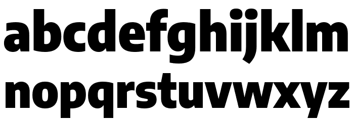 Encode Sans SemiCondensed Black Font LOWERCASE