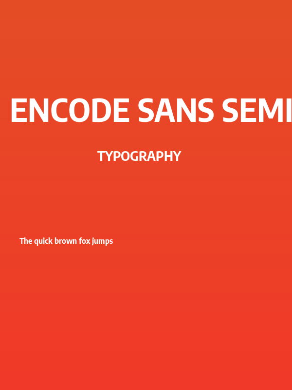 Encode Sans SemiCondensed Bold Poster