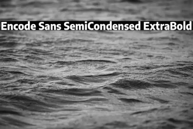 Encode Sans SemiCondensed ExtraBold Font examples