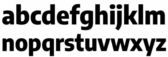 Encode Sans SemiCondensed ExtraBold Font LOWERCASE