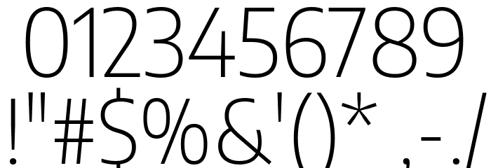 Encode Sans SemiCondensed ExtraLight Font OTHER CHARS