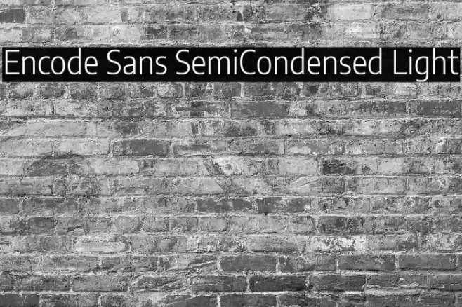 Encode Sans SemiCondensed Light Font examples