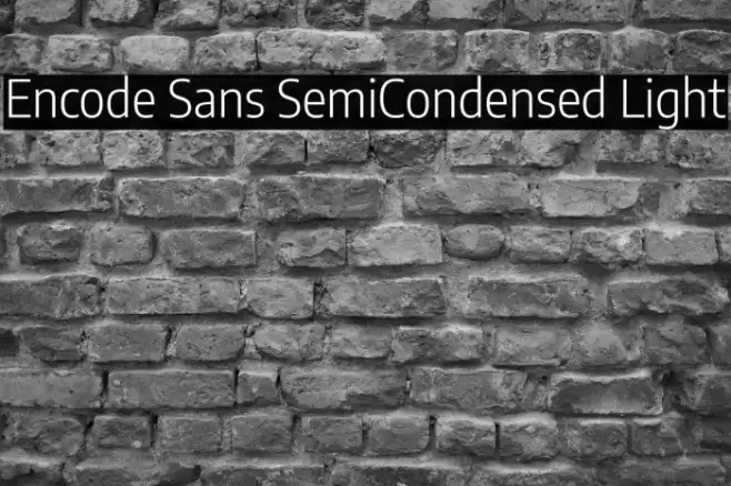Encode Sans SemiCondensed Light Font examples