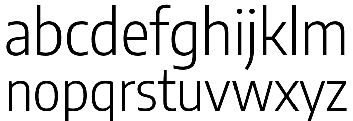 Encode Sans SemiCondensed Light Font LOWERCASE