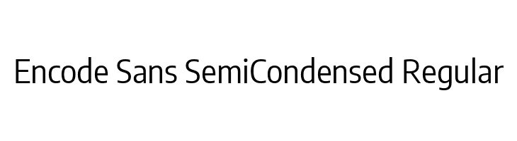Encode Sans SemiCondensed Regular  Frei Schriftart Herunterladen