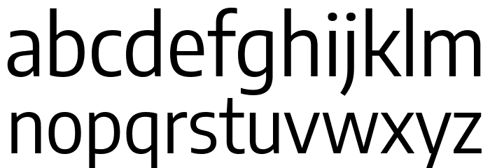Encode Sans SemiCondensed Regular Font LOWERCASE