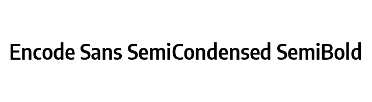Encode Sans SemiCondensed SemiBold  フリーフォントのダウンロード