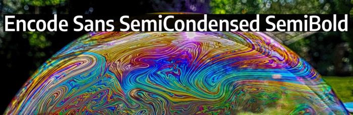Encode Sans SemiCondensed SemiBold Example 2