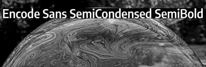 Encode Sans SemiCondensed SemiBold Font examples