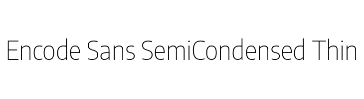 Encode Sans SemiCondensed Thin  नि: शुल्क फ़ॉन्ट्स डाउनलोड