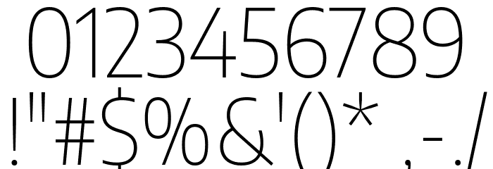 Encode Sans SemiCondensed Thin Font OTHER CHARS