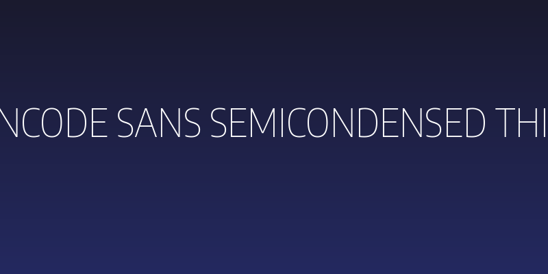 Encode Sans SemiCondensed Thin Social Header