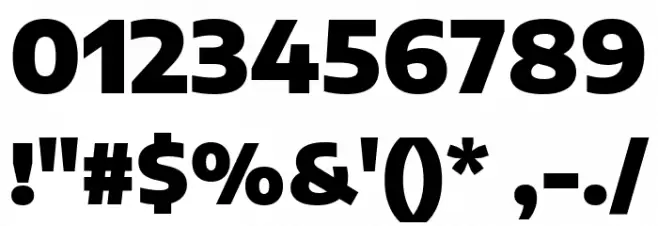 Encode Sans SemiExpanded Black Font OTHER CHARS