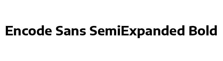 Encode Sans SemiExpanded Bold  フリーフォントのダウンロード