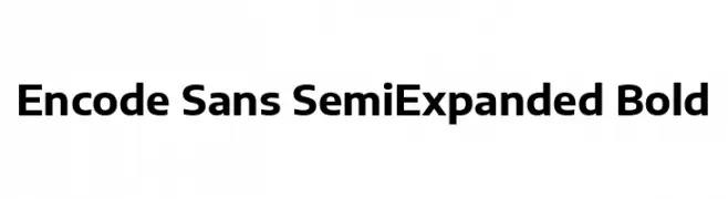 Encode Sans SemiExpanded Bold  免费字体下载