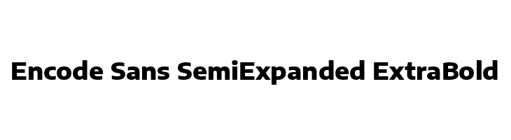 Encode Sans SemiExpanded ExtraBold  Скачать бесплатные шрифты