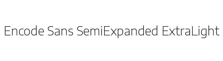 Encode Sans SemiExpanded ExtraLight  font caratteri gratis