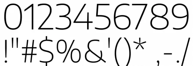 Encode Sans SemiExpanded ExtraLight Font OTHER CHARS