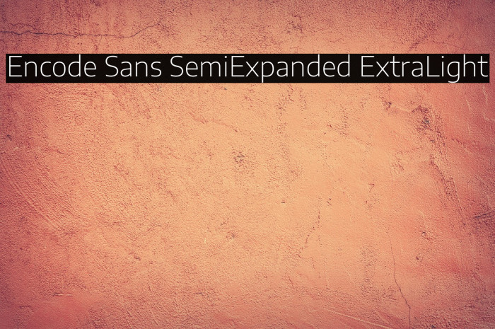 Encode Sans SemiExpanded ExtraLight Example 1