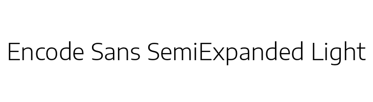 Encode Sans SemiExpanded Light  Frei Schriftart Herunterladen