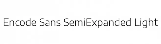 Encode Sans SemiExpanded Light  免费字体下载