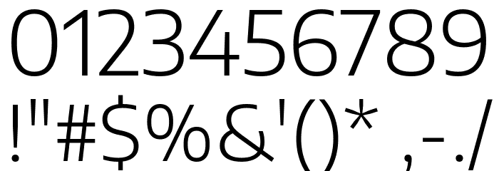 Encode Sans SemiExpanded Light Font OTHER CHARS