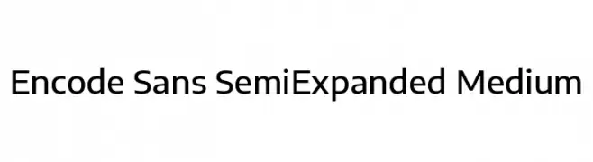 Encode Sans SemiExpanded Medium  免费字体下载