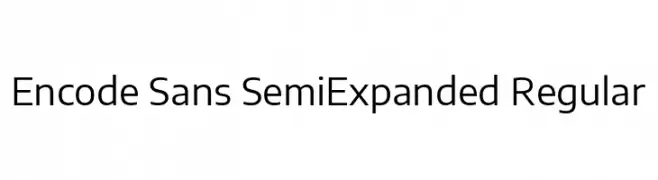 Encode Sans SemiExpanded Regular  免费字体下载