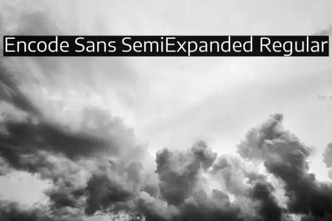 Encode Sans SemiExpanded Regular Font examples