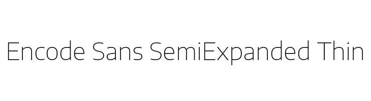 Encode Sans SemiExpanded Thin  Fuentes Gratis Descargar