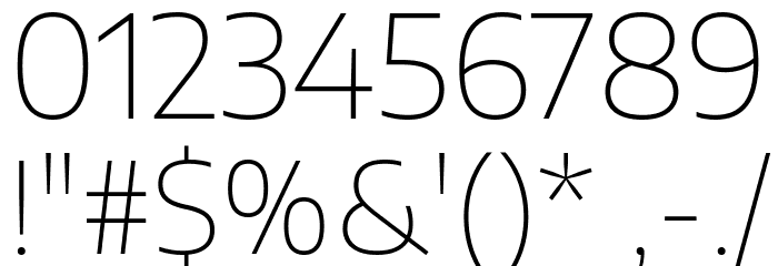 Encode Sans SemiExpanded Thin Font OTHER CHARS