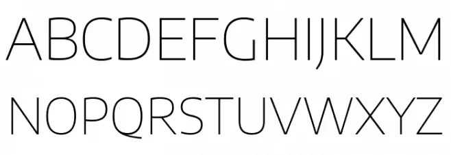 Encode Sans SemiExpanded Thin フォント 大文字