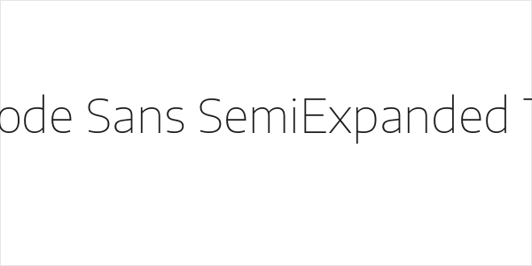 Encode Sans SemiExpanded Thin Logo