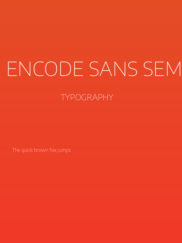 Encode Sans SemiExpanded Thin Poster