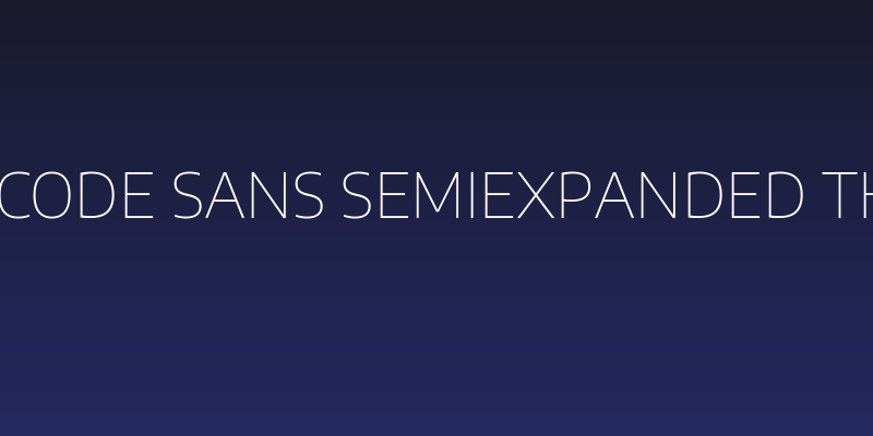 Encode Sans SemiExpanded Thin Social Header