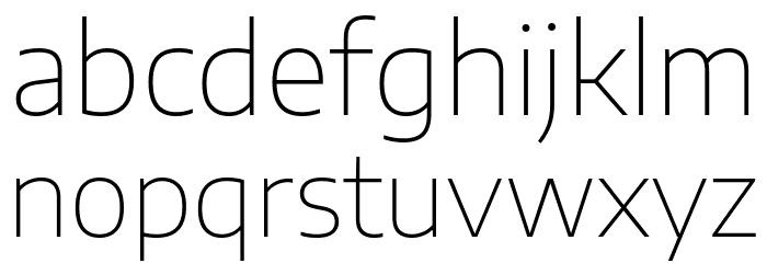 Encode Sans SemiExpanded Thin Font LOWERCASE