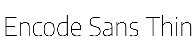 Encode Sans Thin Font
