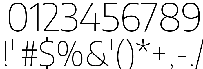 Encode Sans Thin Font OTHER CHARS